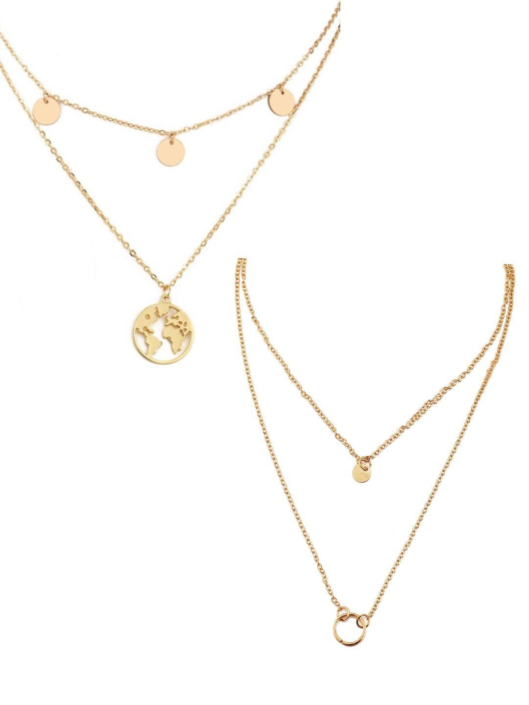 

Pinapes Unisex Brass Gold-Plated Necklace