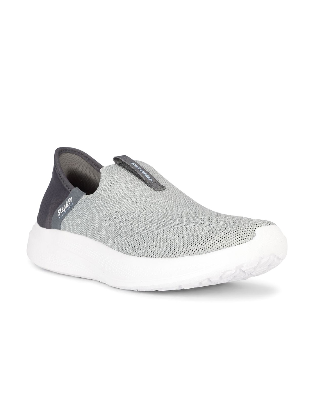 

Power Boys Round Toe PU Sneakers, Grey