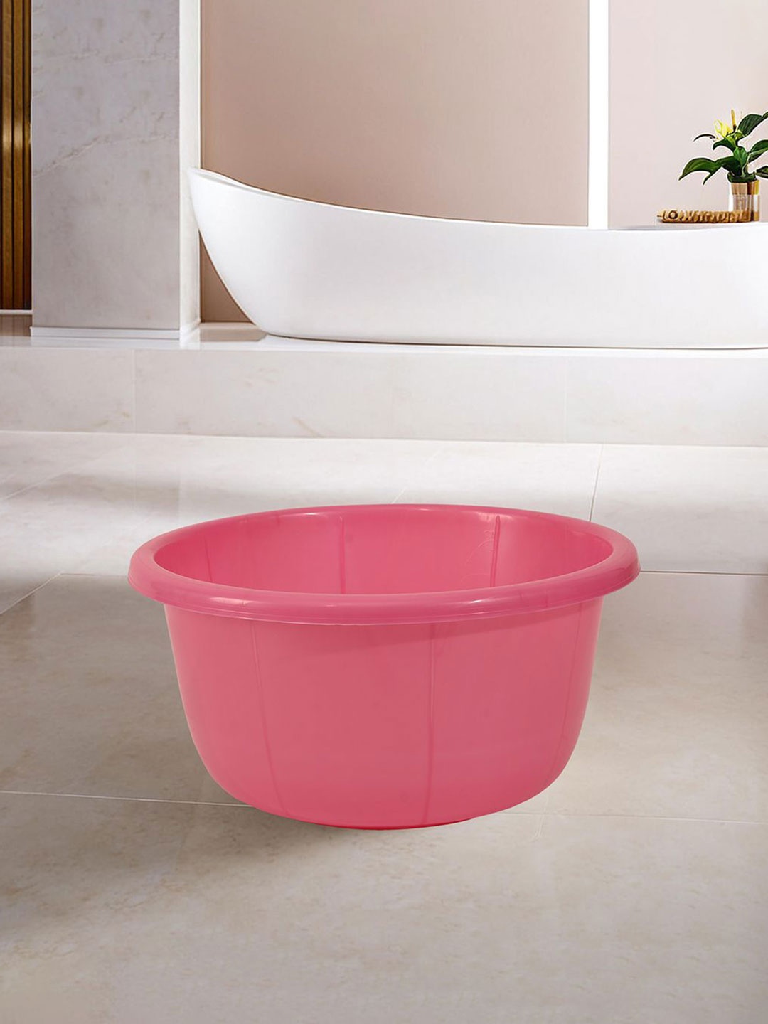 

Kuber Industries Pink & Brown 4 Pieces Classic Matte Bath Tubs
