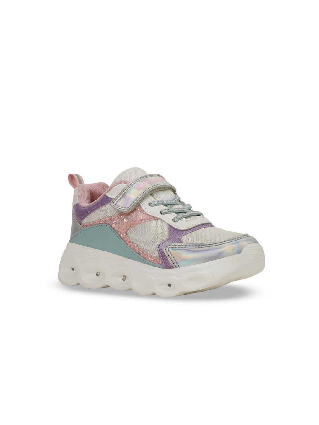 

Bubblegummers Girls Round Toe Velcro Sneakers, White