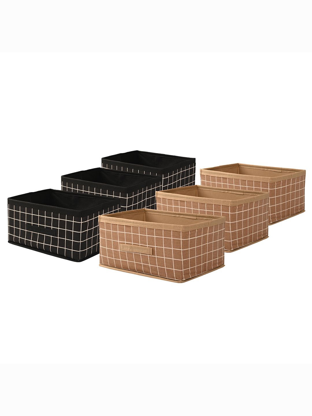 

Kuber Industries Beige 6 Pieces Printed Multi-Utility Organisers