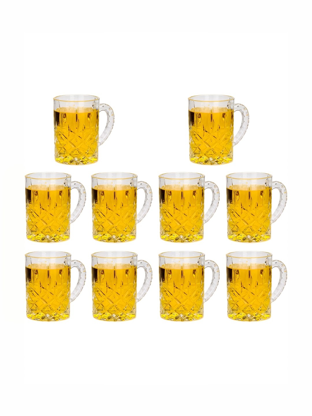 

1ST TIME Unisex Transparent 10 Pieces Beer Glass 450 ml