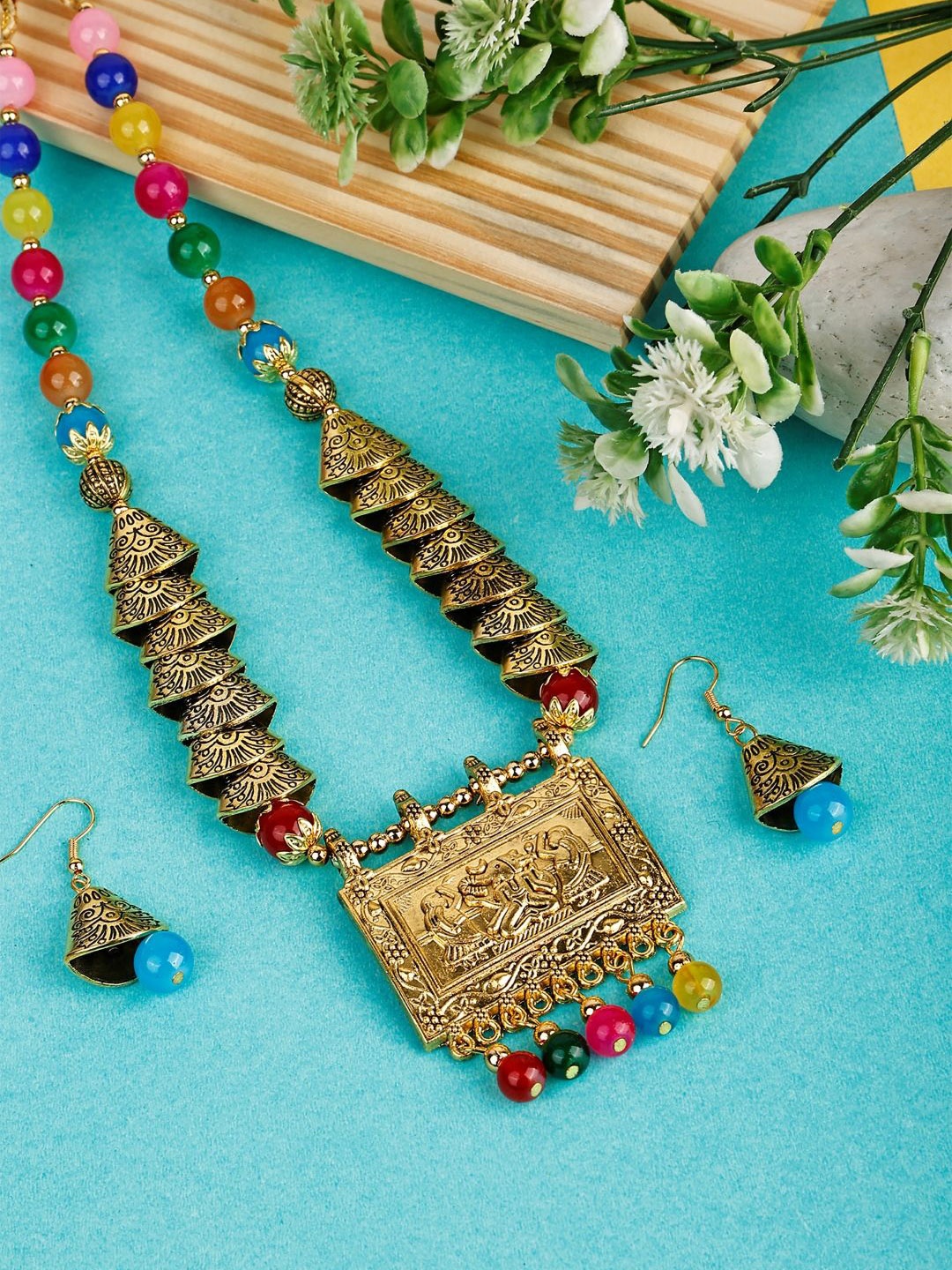 

SUNHARI Beaded Jewellery Set, Gold