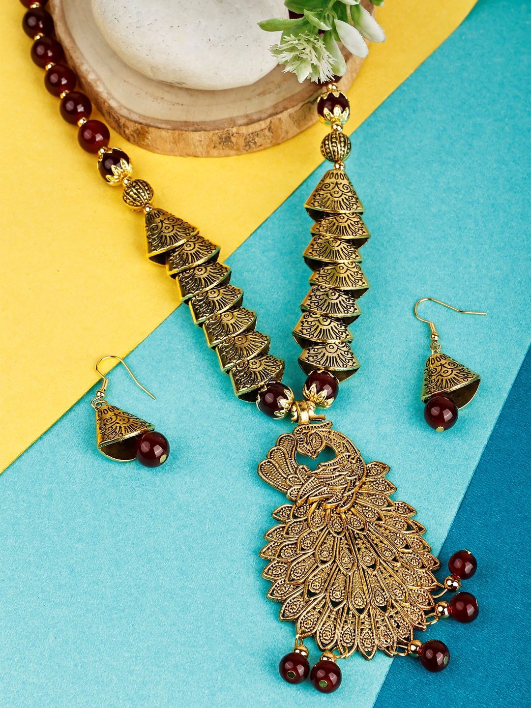

SUNHARI Beaded Jewellery Set, Gold
