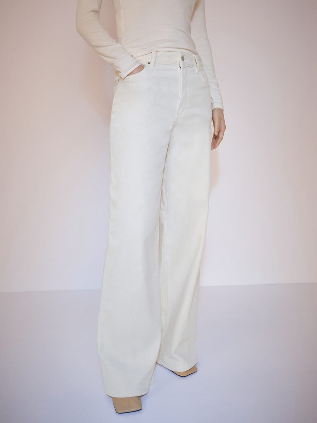 

MANGO Women Trousers, White