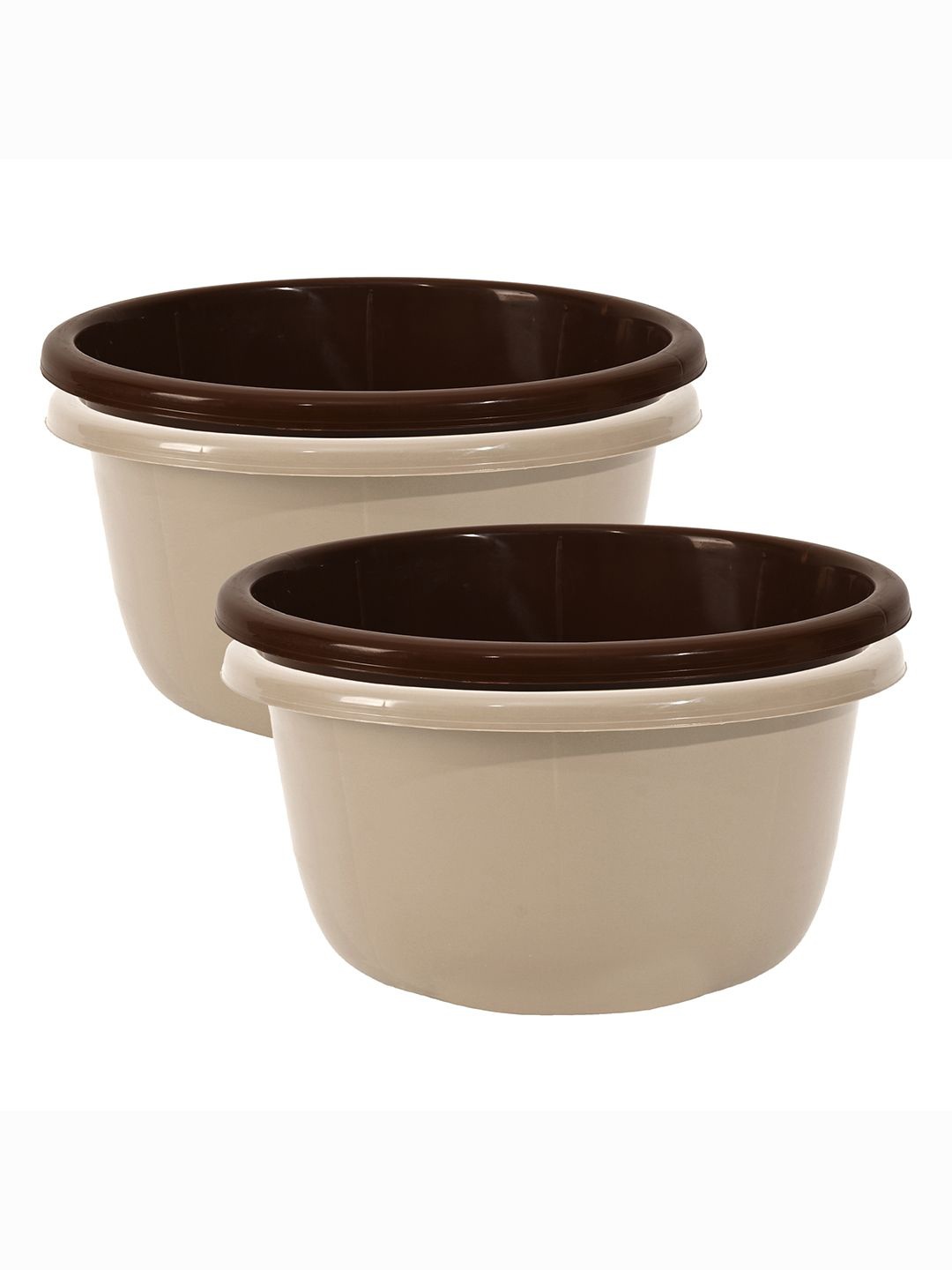 

Kuber Industries Brown & Coffee Brown 4 Pieces Bath Tubs 40 L Each