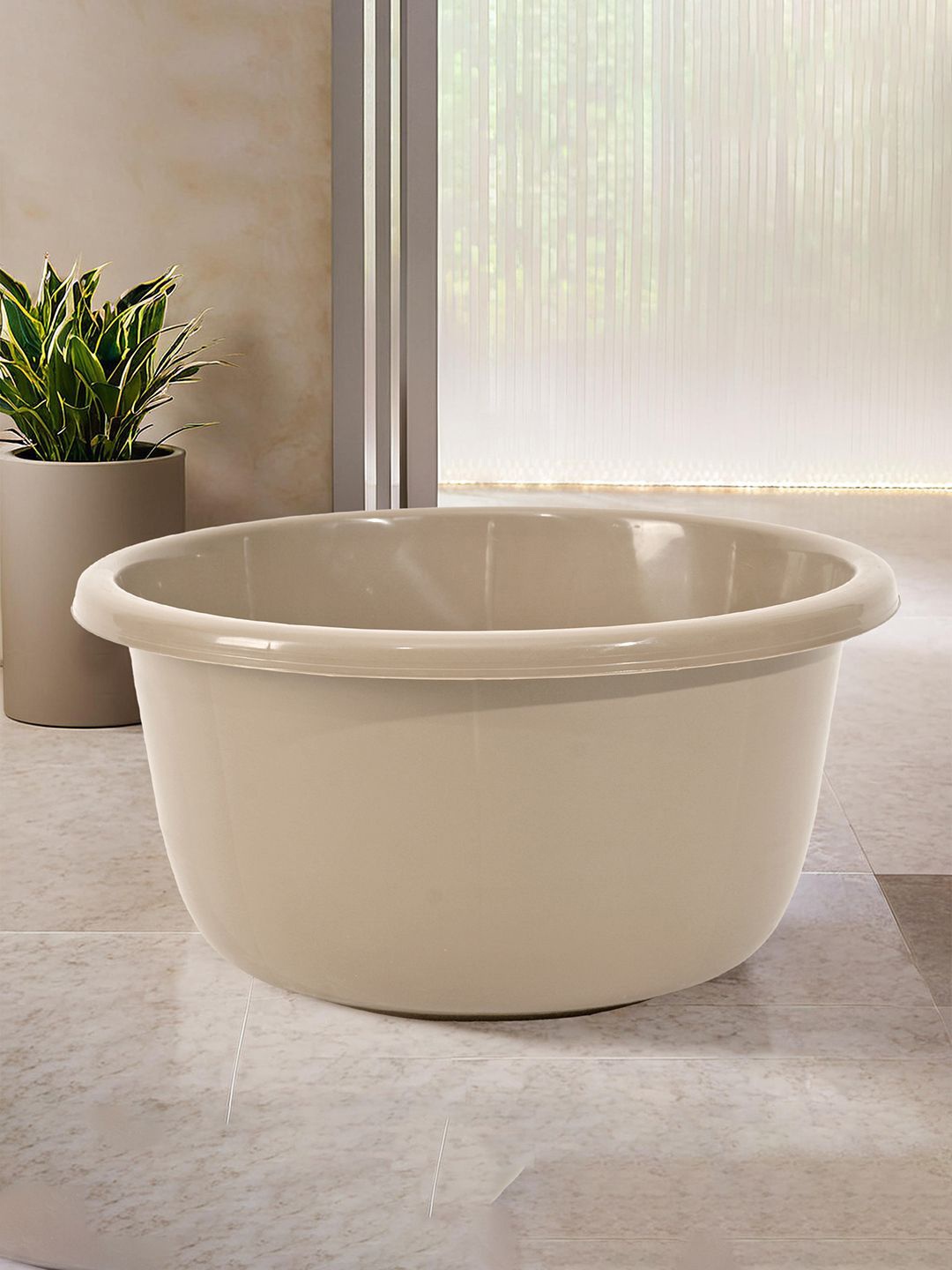 

Kuber Industries Coffee Brown Matte Finished Lightweight Bath Tub 40 L