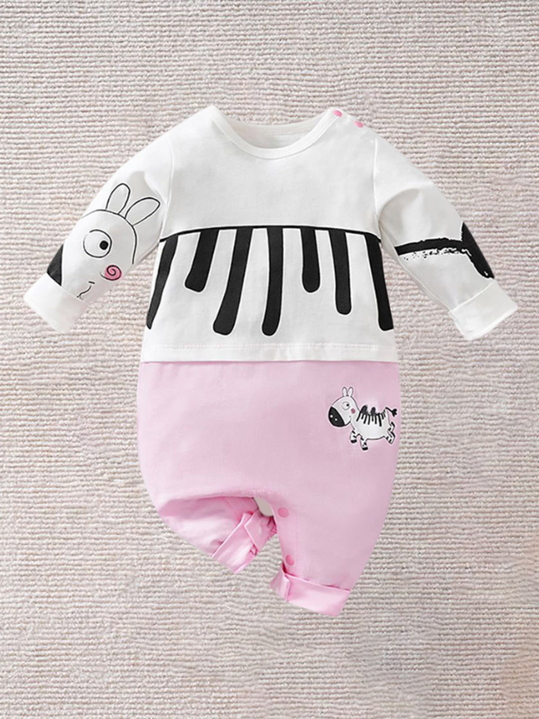 

StyleCast x Revolte Girls Printed Rompers, Pink