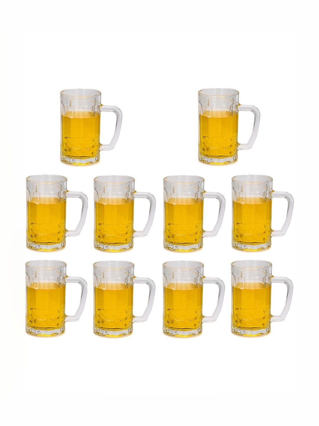 

1ST TIME Unisex Transparent 10 Pieces Beer Glass 400 ml