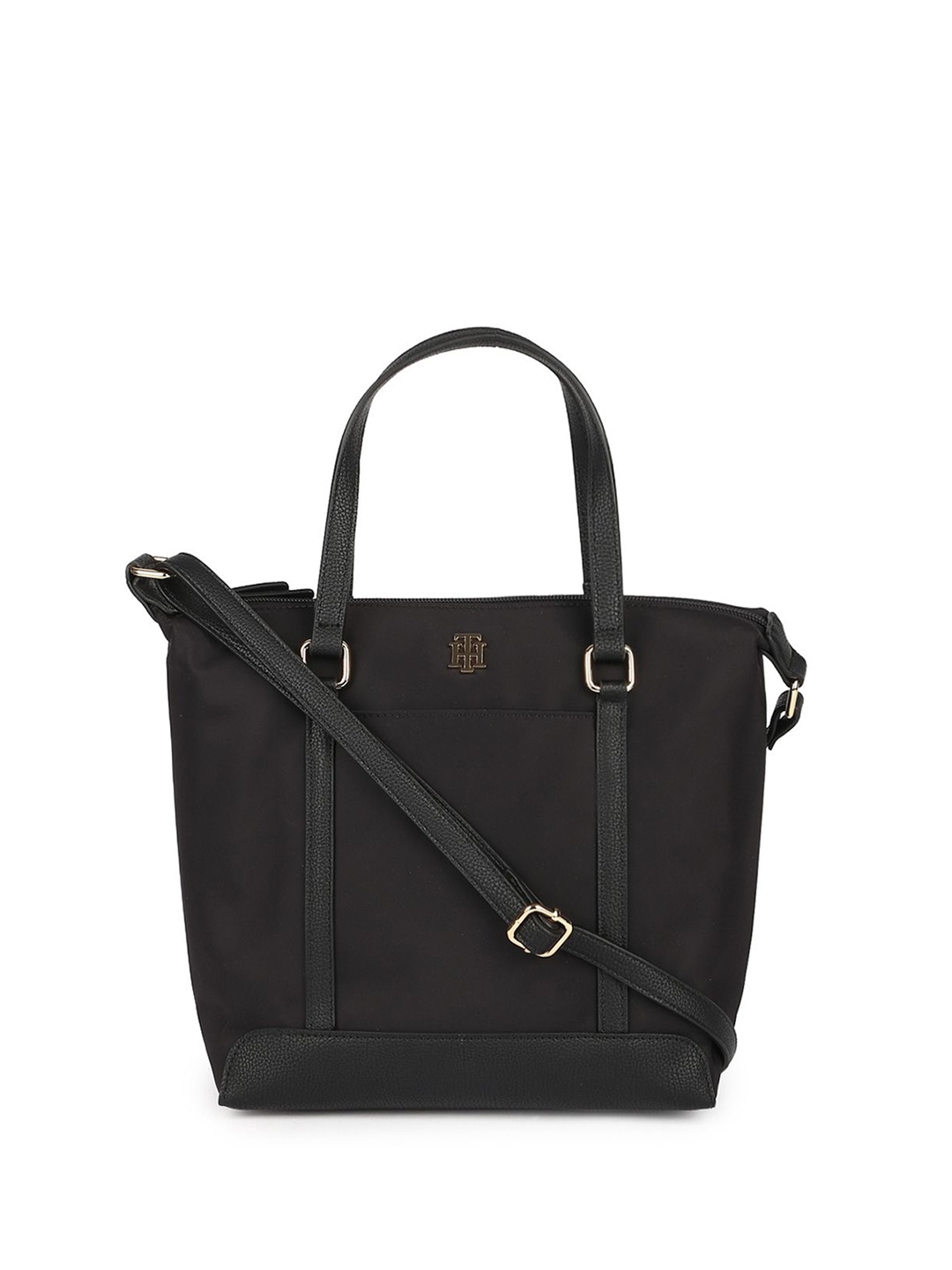 

Tommy Hilfiger Women Striped Shopper Shoulder Bag, Black