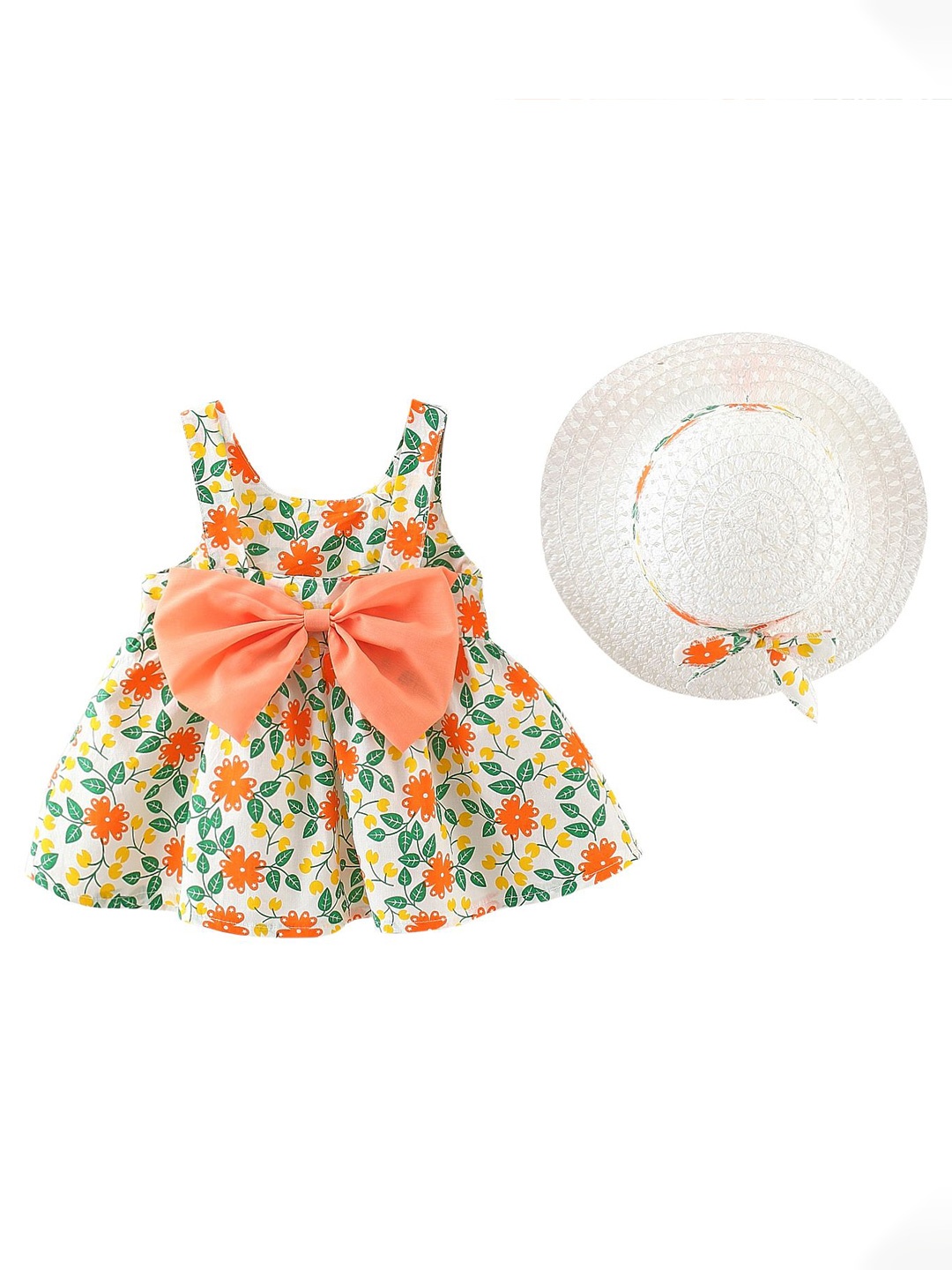 

StyleCast x Revolte Girls Floral Printed A-Line Dress, Orange