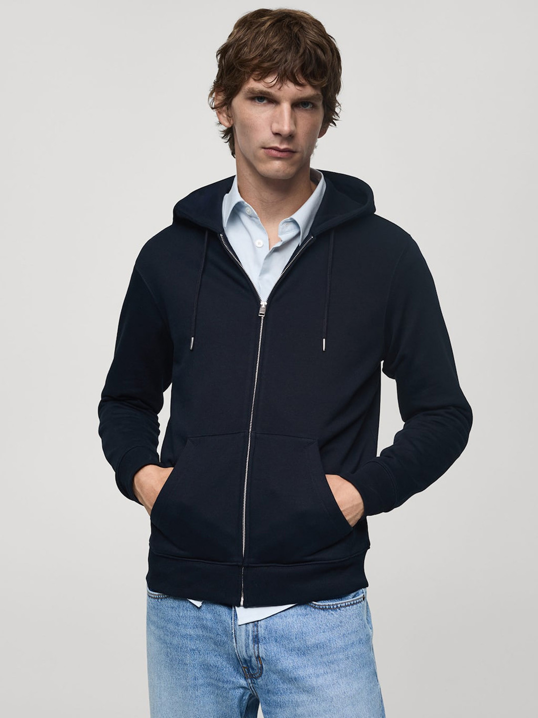 

MANGO MAN Hooded Sweatshirt, Navy blue