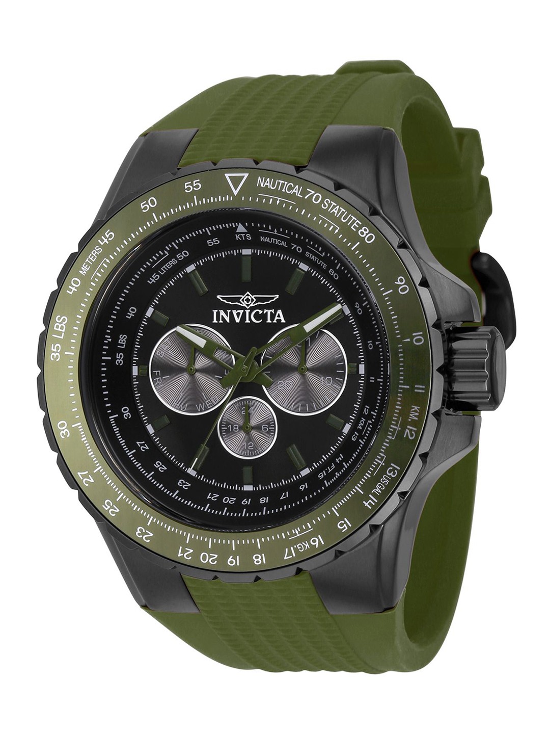 

Invicta Men Round Dial Analogue Watch 39302, Olive