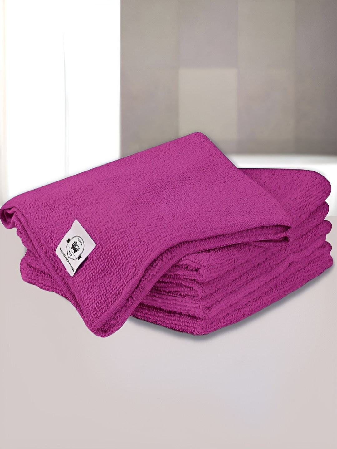 

LUXEHOME INTERNATIONAL Pink 5 Pieces Microfiber Cleaning Cloths