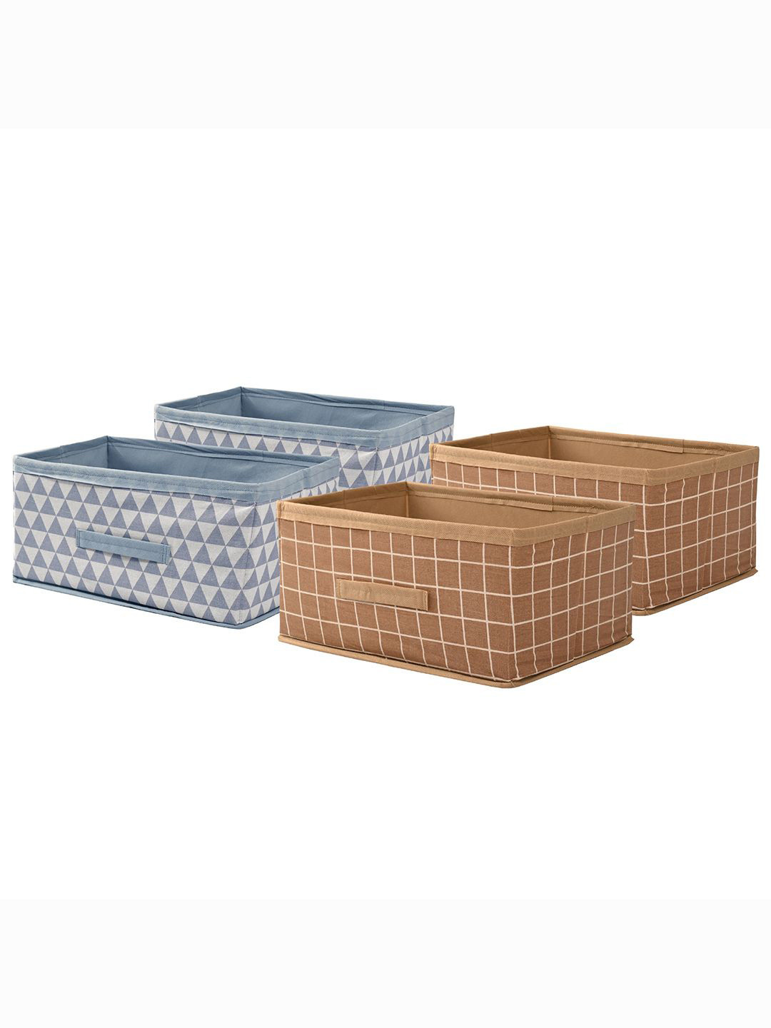 

Kuber Industries Beige 4 Pieces Printed Storage Organisers