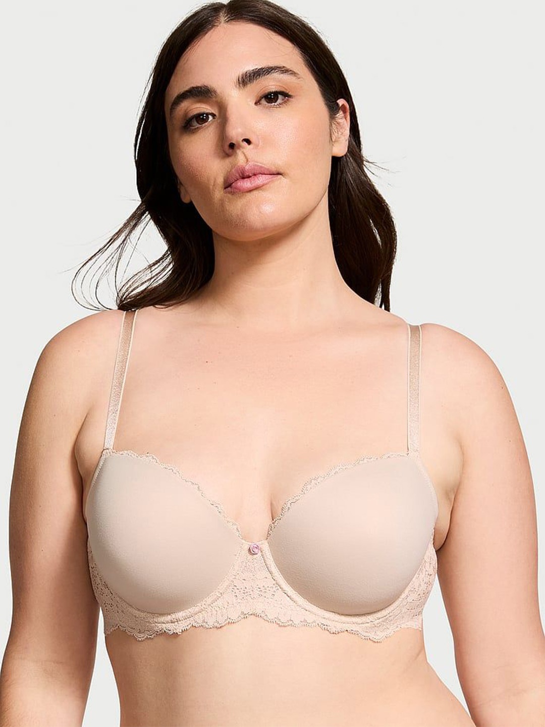 

Victoria's Secret Women Floral Medium Coverage Lightly Padded Bra, Beige