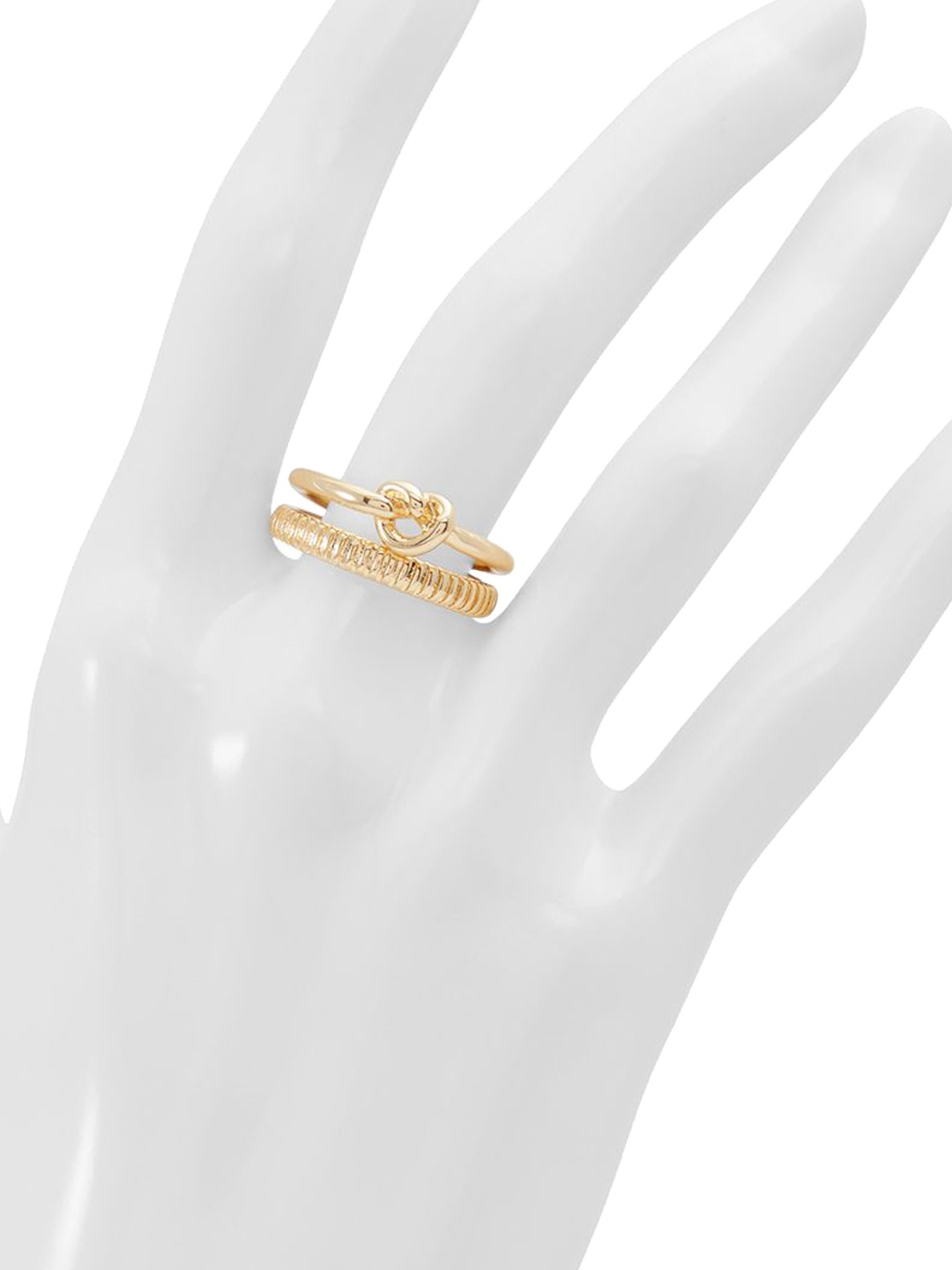 

ALDO Set Of 2 Stainless Steel Gold-Plated Finger Ring