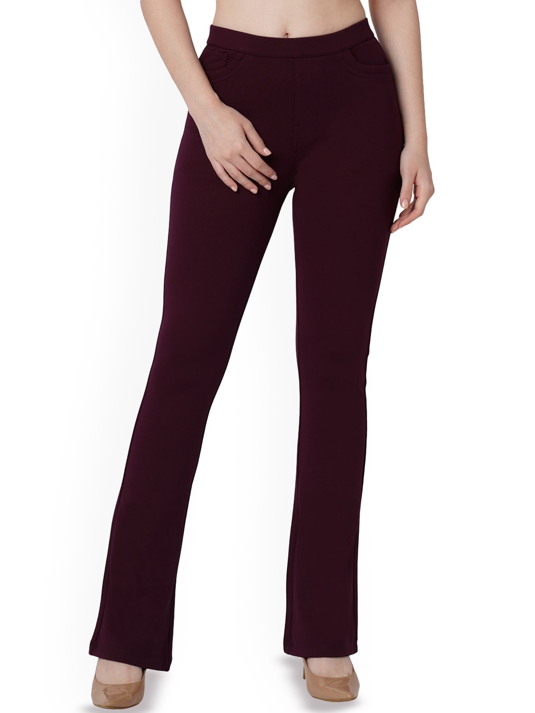 

Kraus Jeans Women Relaxed-Fit Mid-Rise Jeggings, Maroon