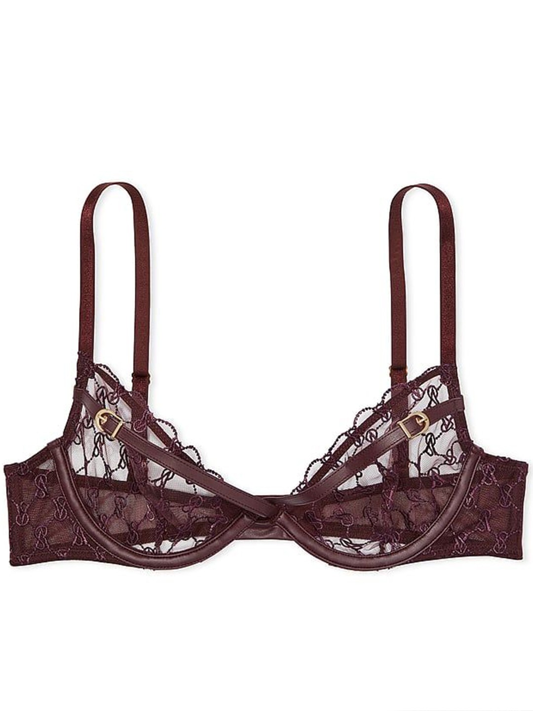 

Victoria's Secret Floral Medium Coverage Underwired Bra, Brown