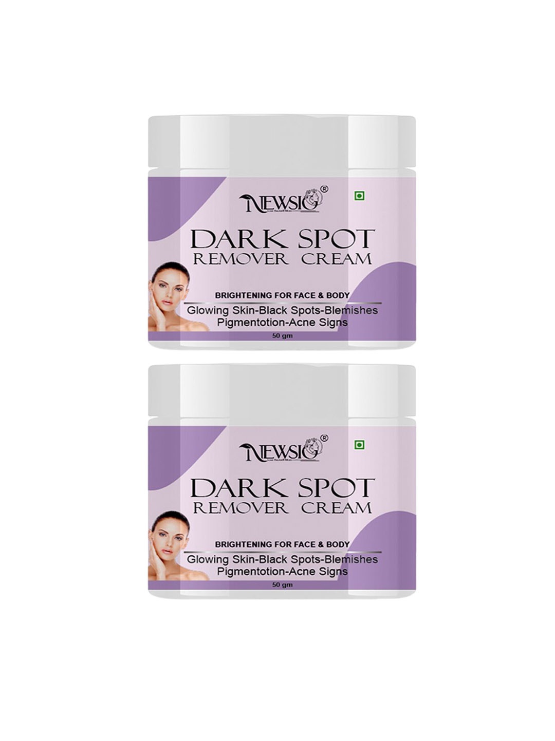 

Newsio Set Of 2 Dark Spot Remover Cream For Skin & Body - 50 g Each, Yellow