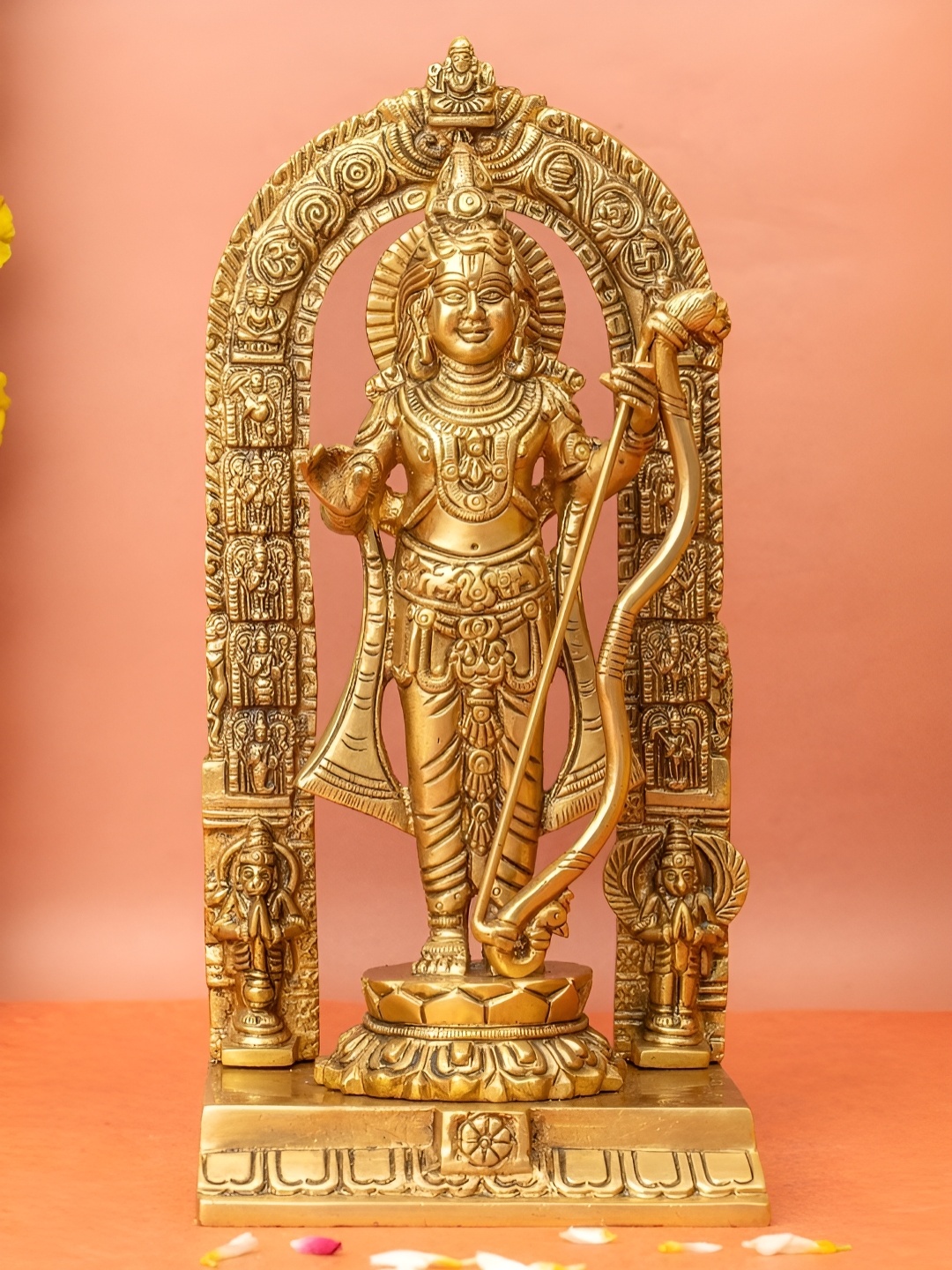 

The Advitya Gold Toned Lord Ram Brass Idol Showpiece