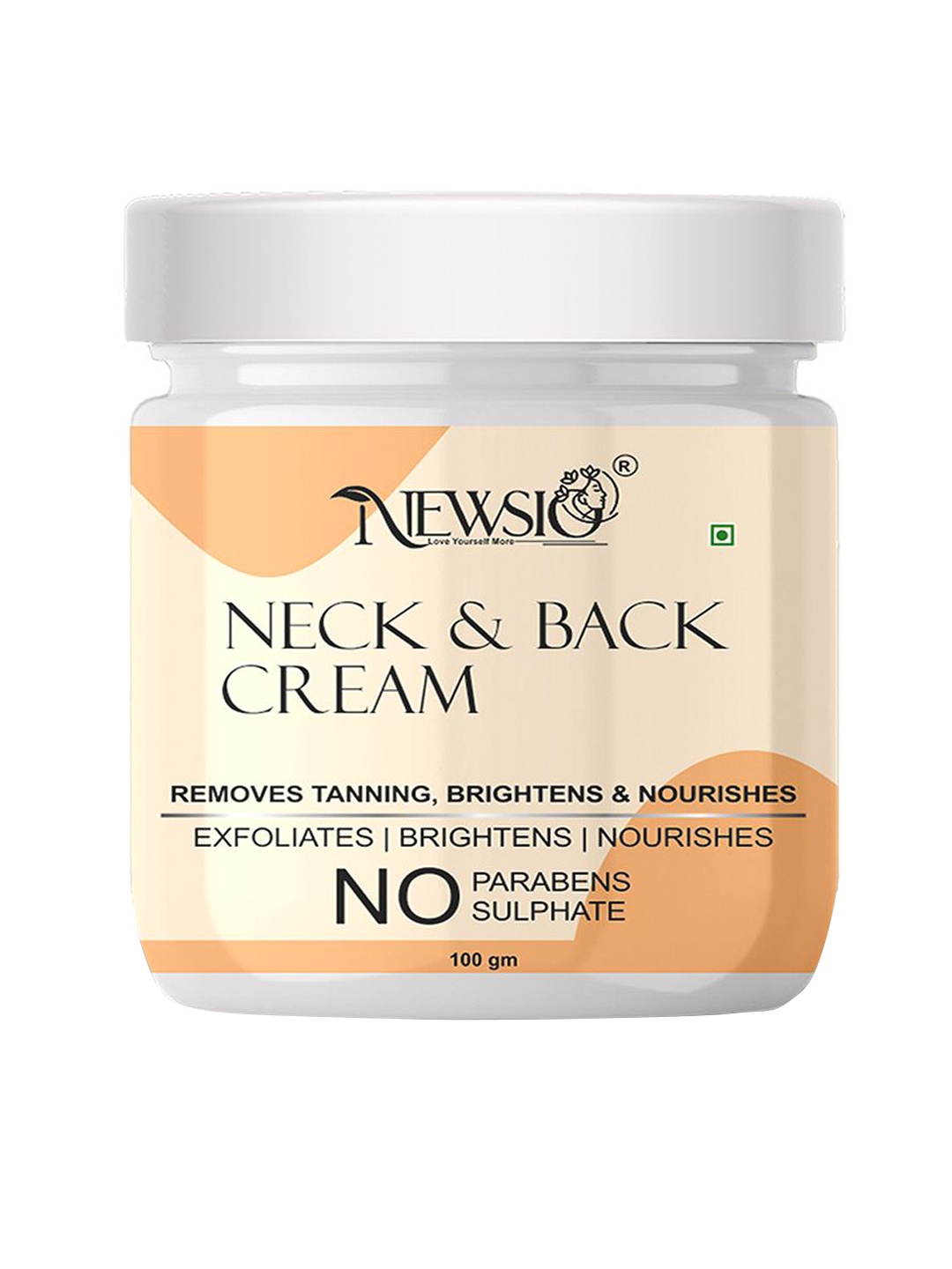 

Newsio Neck & Back Cream For Skin Brightning & Tanning - 100 g, White