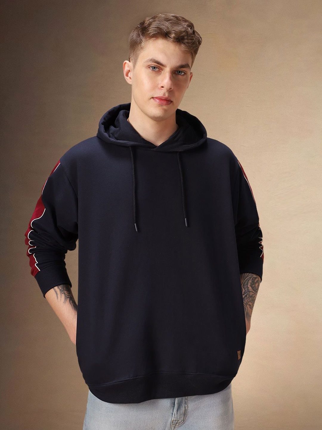 

Dennis Lingo Men Hooded Long Sleeves Sweatshirt, Navy blue