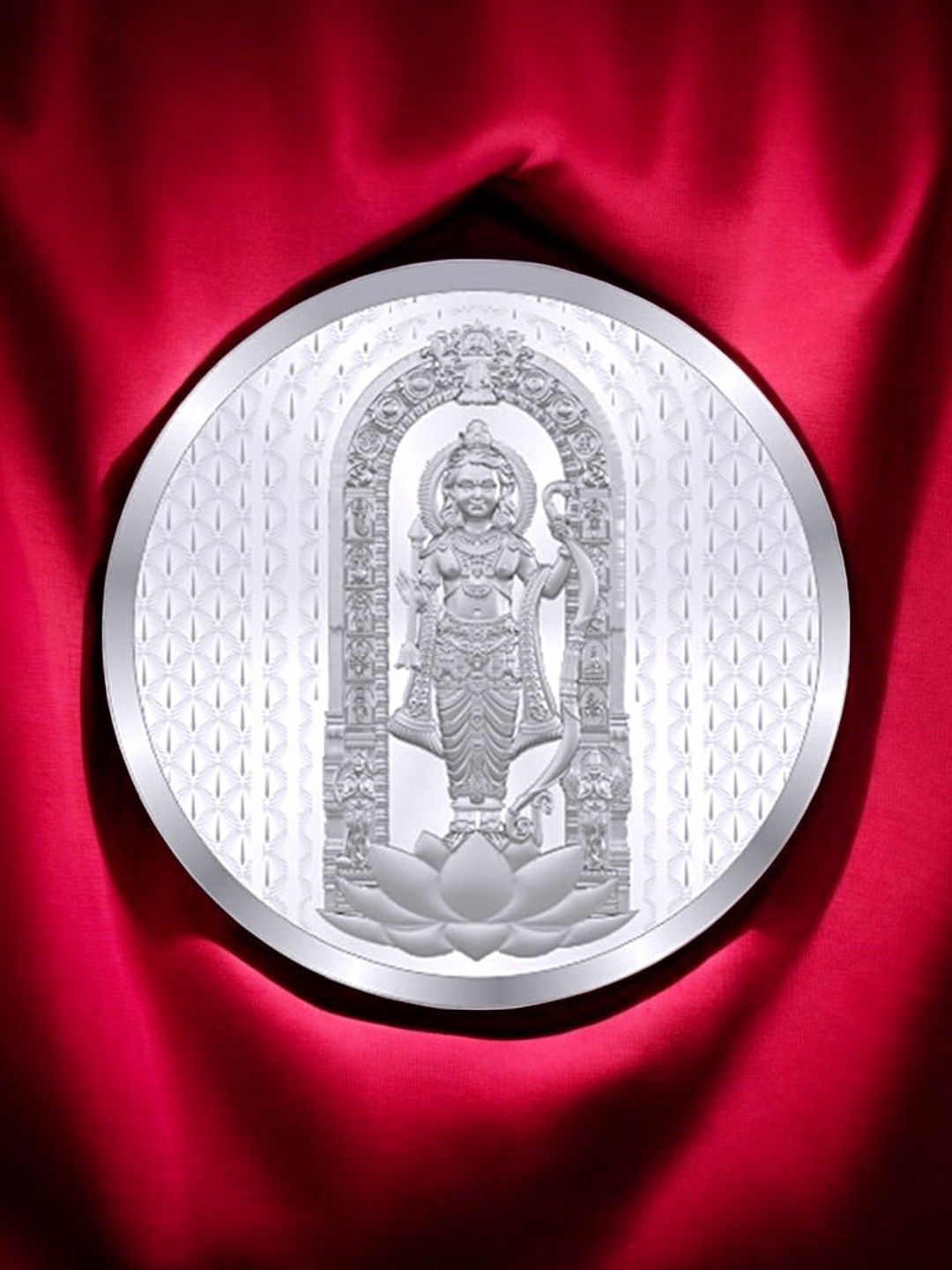

Taraash 999 Purity Lord Ram Lala Silver Coins -20g
