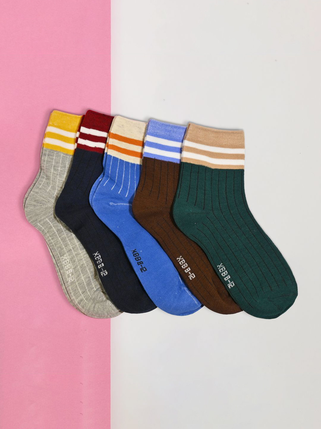 

BAESD Kids Pack Of 5 Ankle-Length Socks, Green