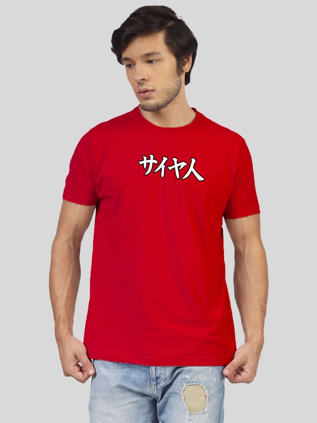 

Greylongg Men Graphic Printed Round Neck T-shirt, Red