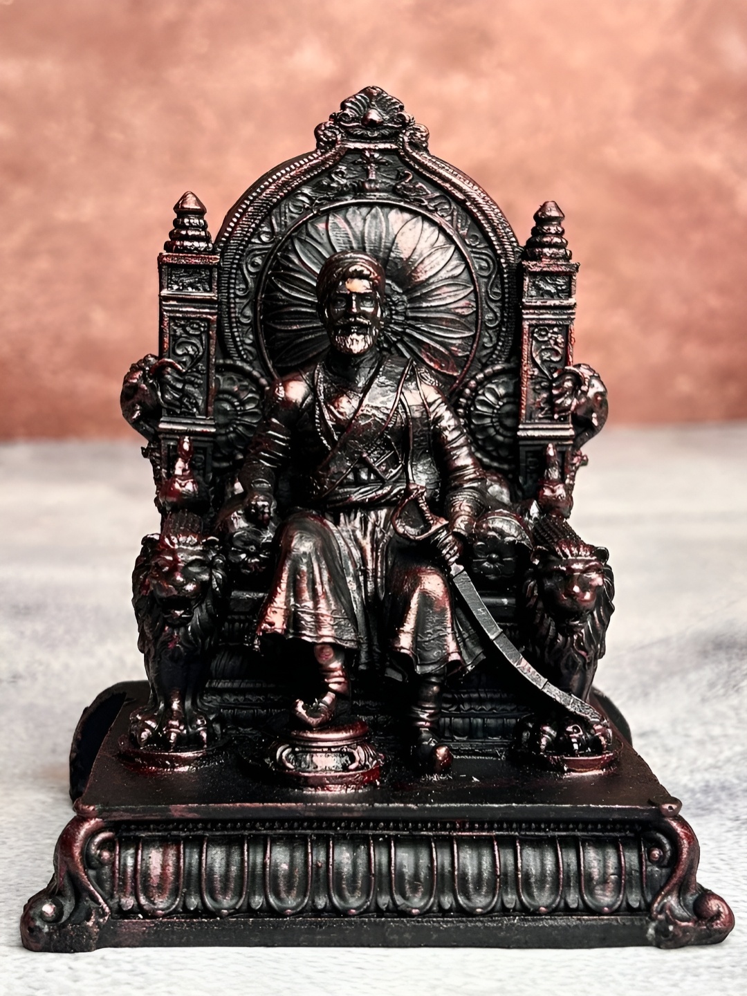 

The Advitya Chatrapati Shivaji Maharaj Idol Showpiece, Black