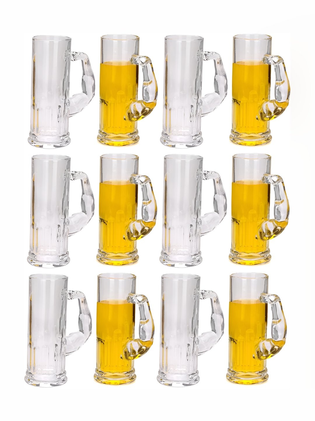 

1ST TIME Transparent 12 Pieces Glass Dishwasher Safe Bar Glasses