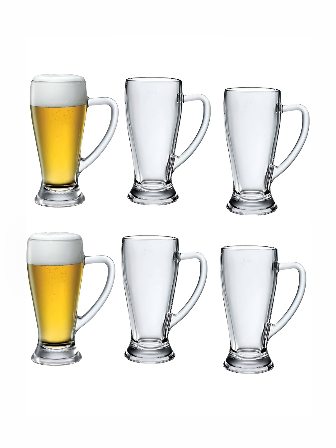 

1ST TIME Unisex Transparent 6 Pieces Beer Glass 250 ml