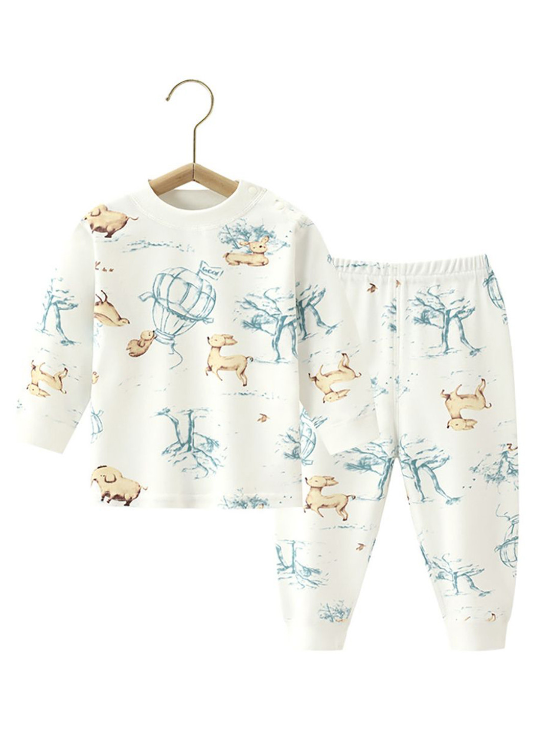 

StyleCast x Revolte Boys Round Neck Printed T-shirt with Joggers, White