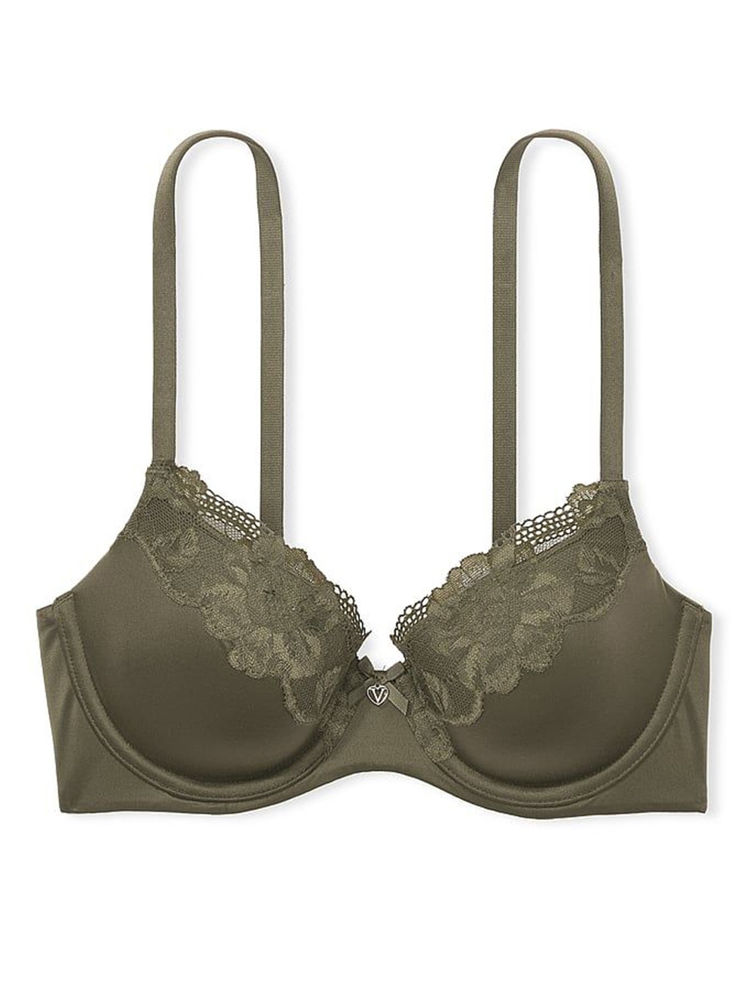 

Victoria's Secret Medium Coverage Underwired Lightly Padded Plunge Bra, Olive