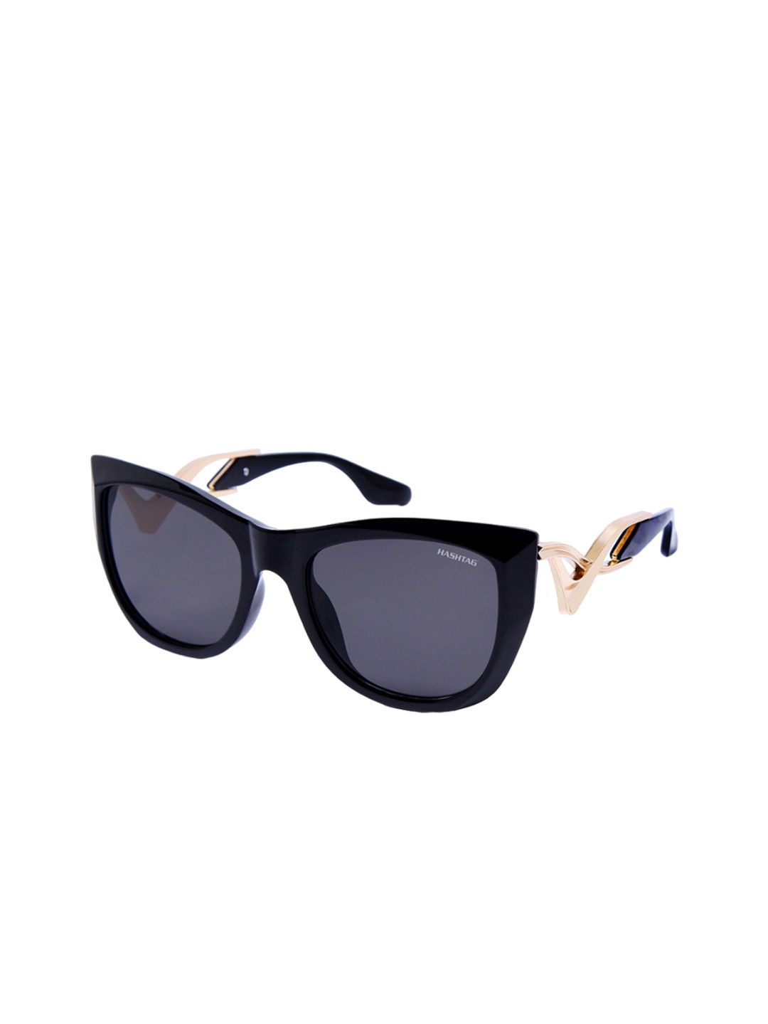 

HASHTAG EYEWEAR Women Shield Sunglasses With UV Protected Lens 9230-C1, Black