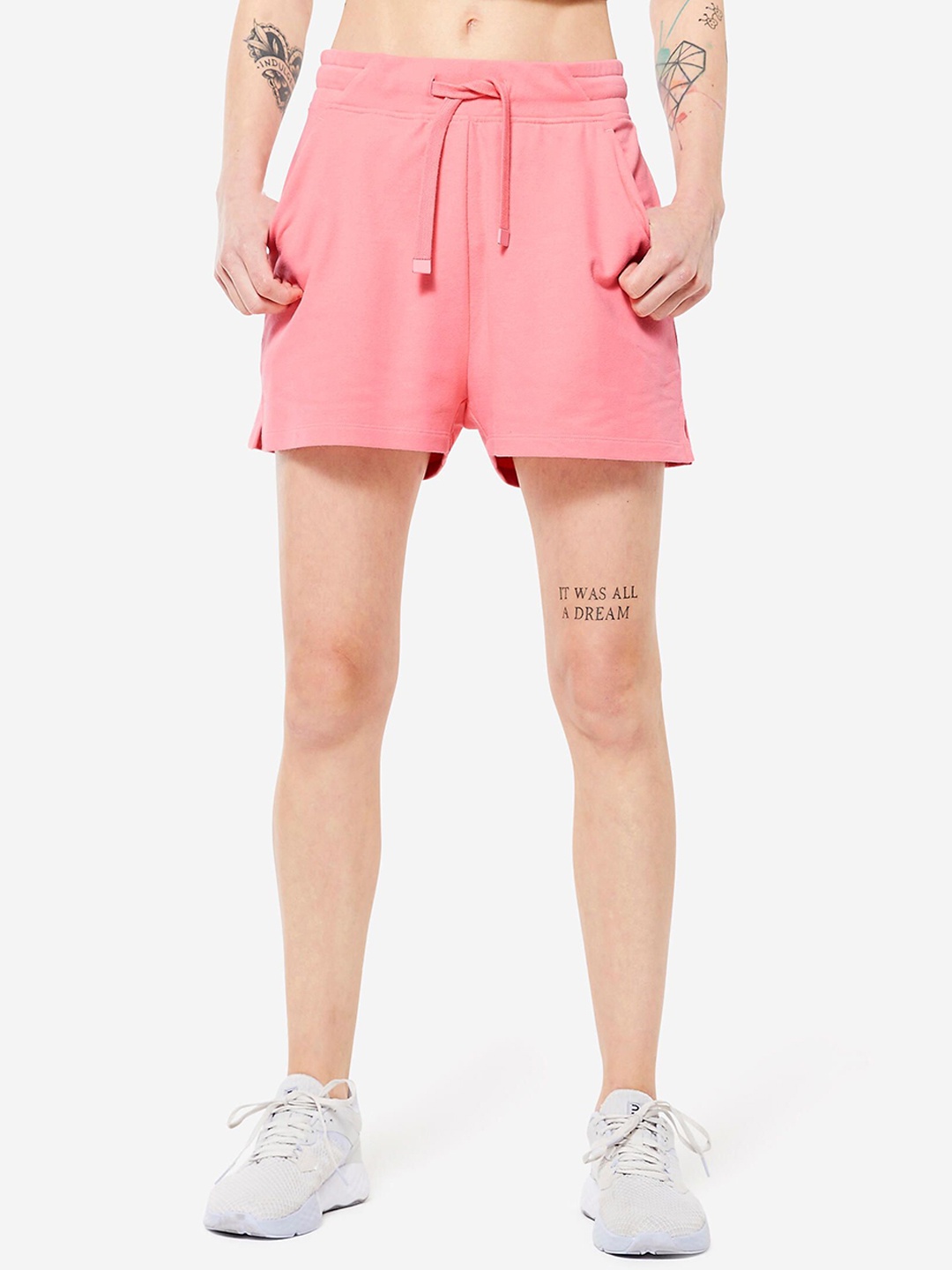 

Domyos By Decathlon Women Mid Rise Above Knee Regular Fit Shorts, Pink