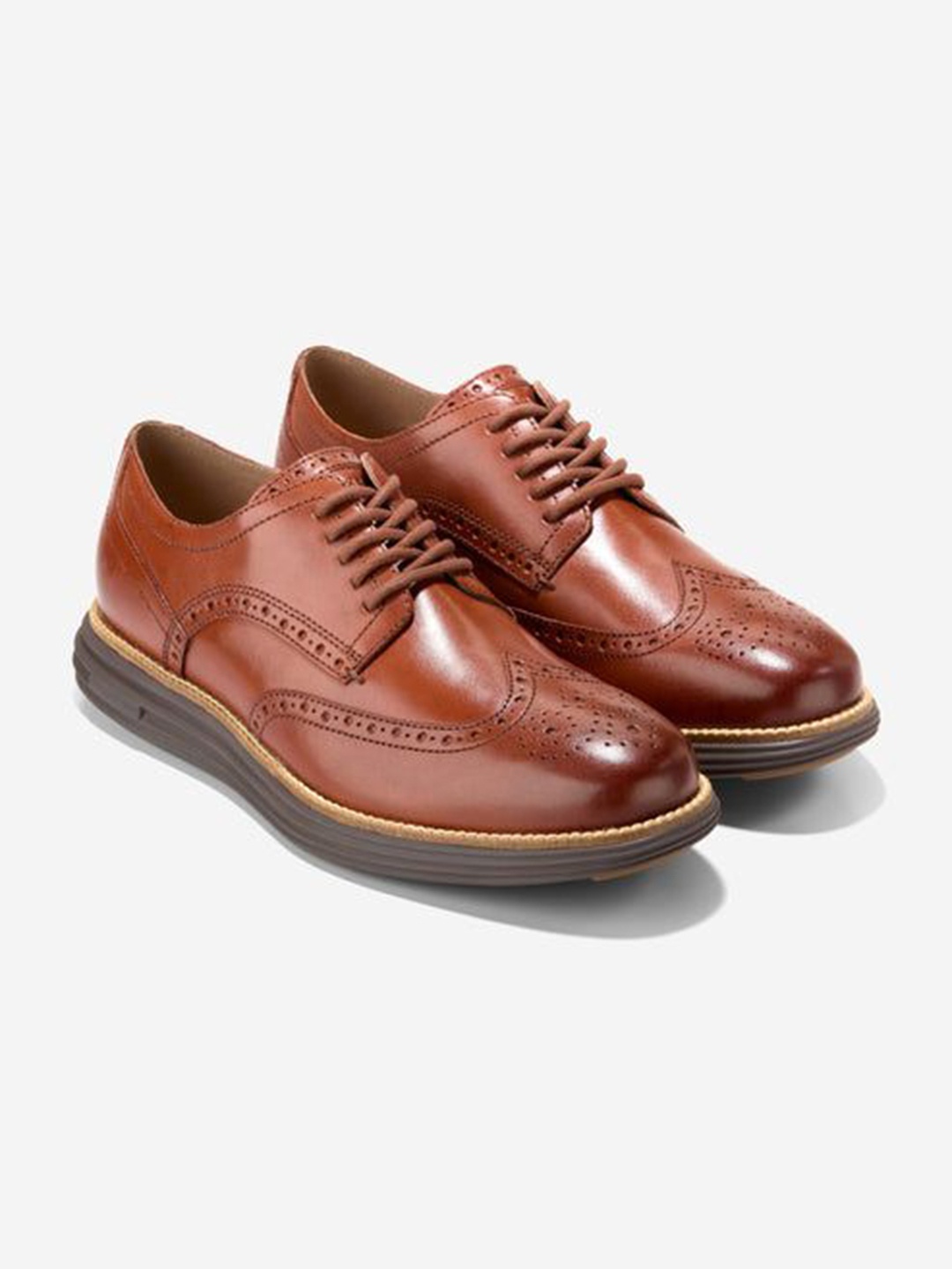 

Cole Haan Men Textured Leather Lace-Ups Oxfords, Brown