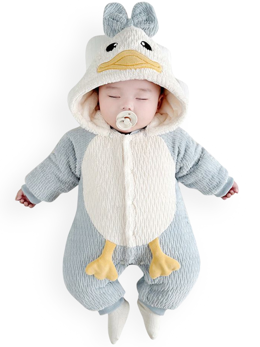 

StyleCast x Revolte Infant Boys Hooded Rompers, Blue