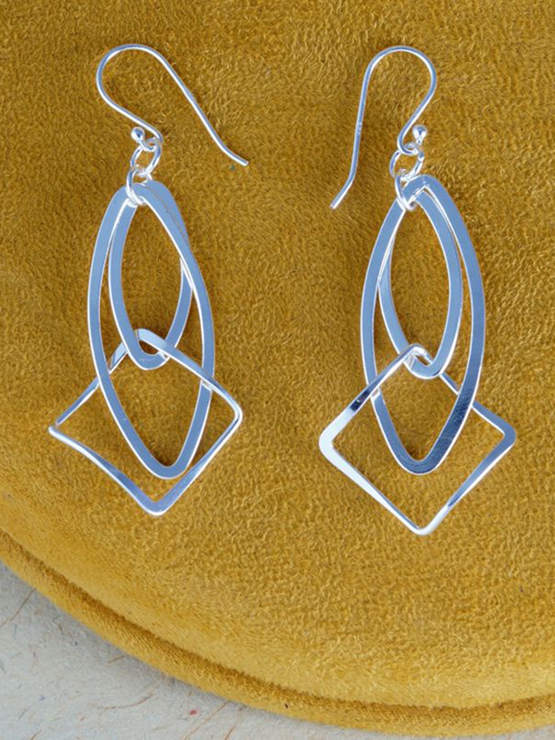 

Tuanz Silver Jewelry 925 Sterling Silver Rhodium-Plated Contemporary Drop Earrings