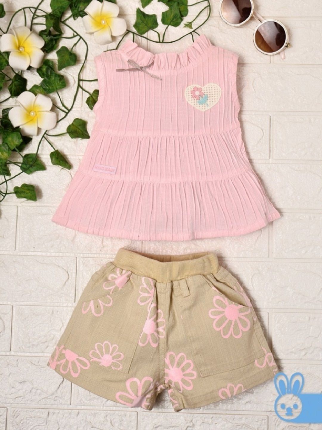 

KIKO Girls Top with Shorts, Pink