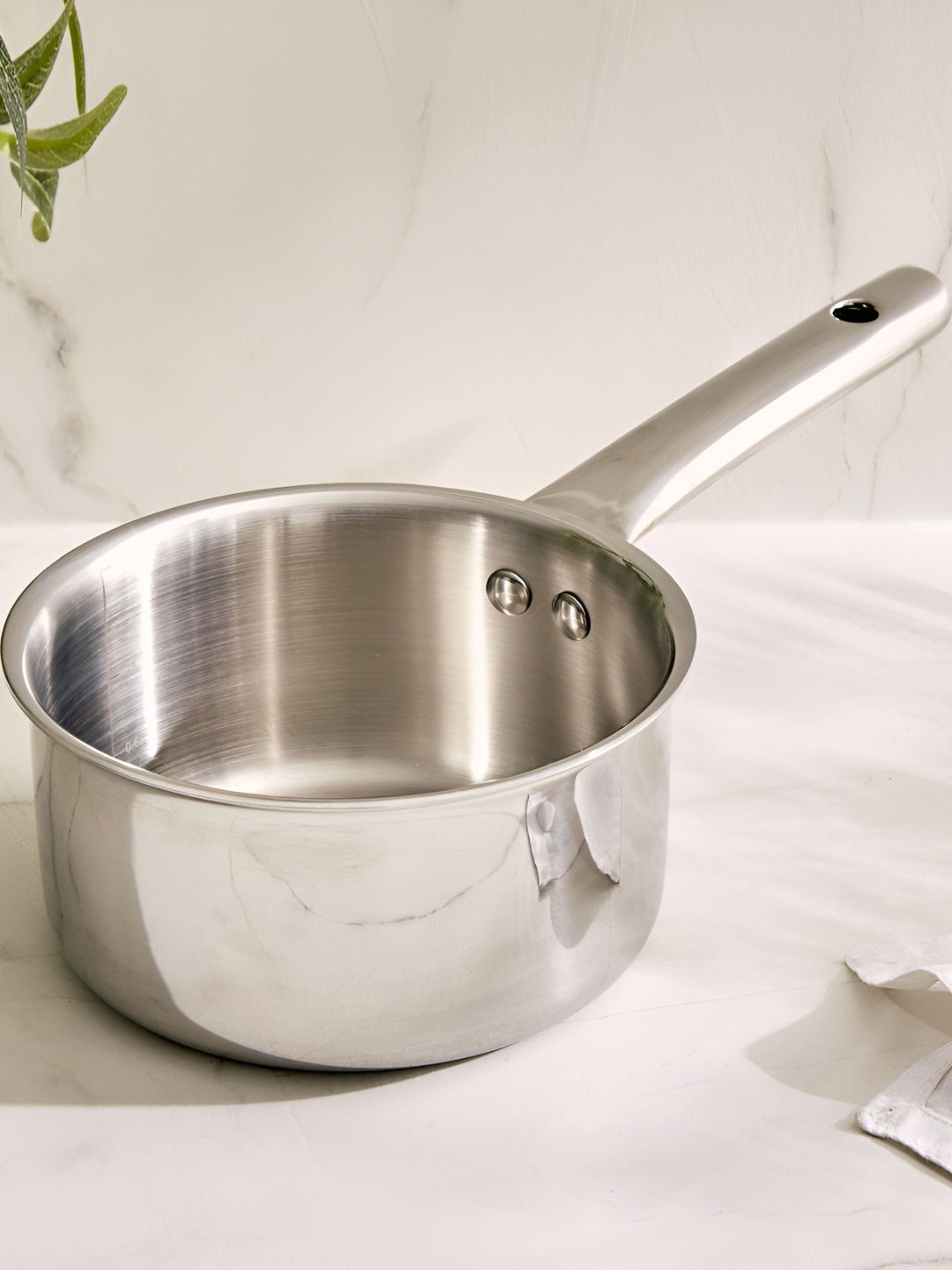 

Home Centre Valeria Carin Silver-Toned Stainless Steel Induction Milk Pan 1.7 L