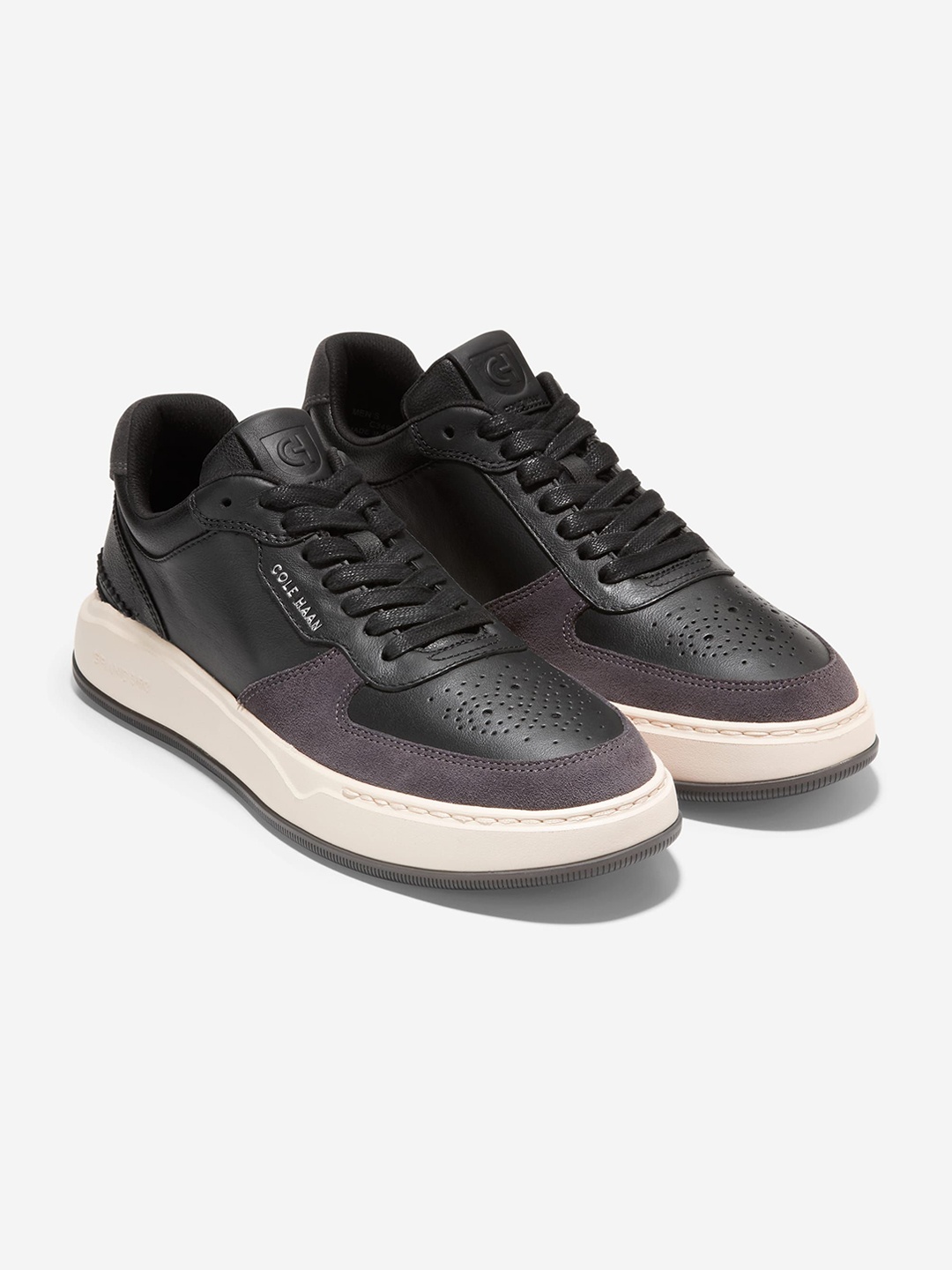 

Cole Haan Men Textured Leather Sneakers, Black