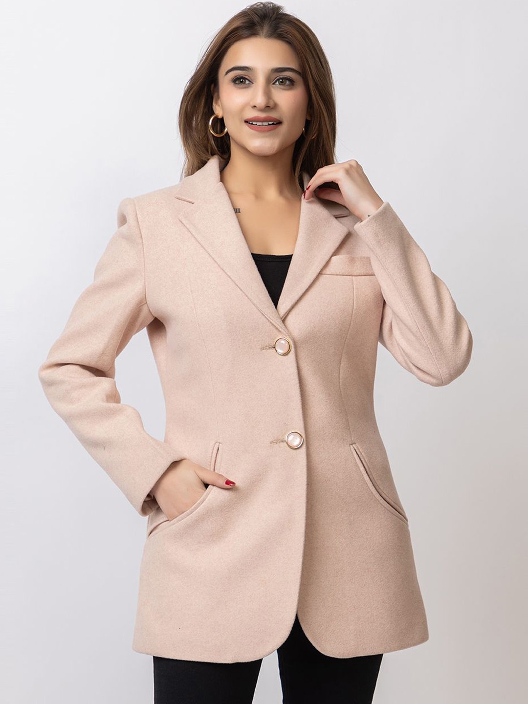

ELEVEIGHT Single-Breasted Trench Coat, Pink