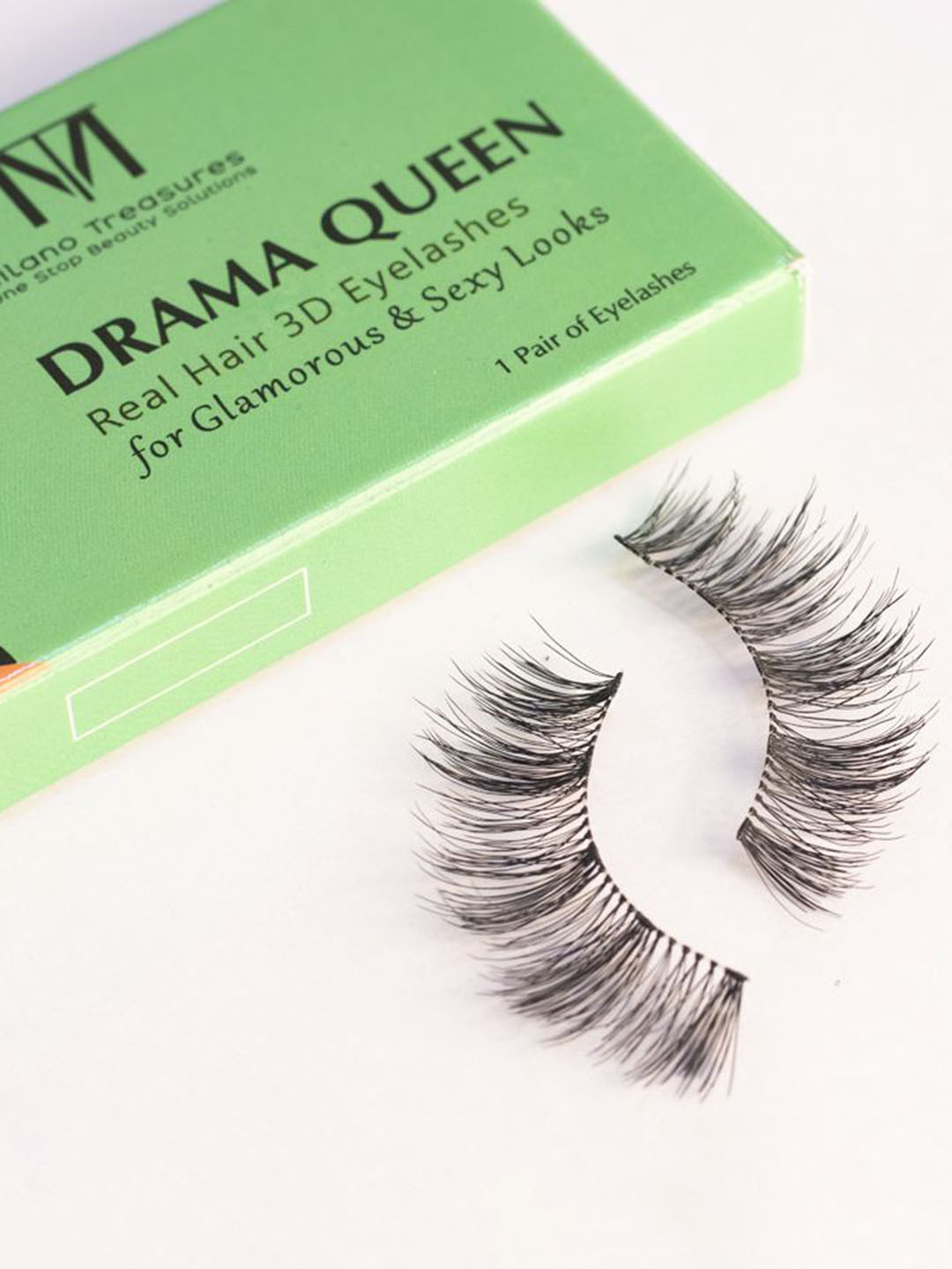 

Milano Treasures Drama Queen EyePop 3D Real Hair Waterproof Eye Lashes - 905, Black