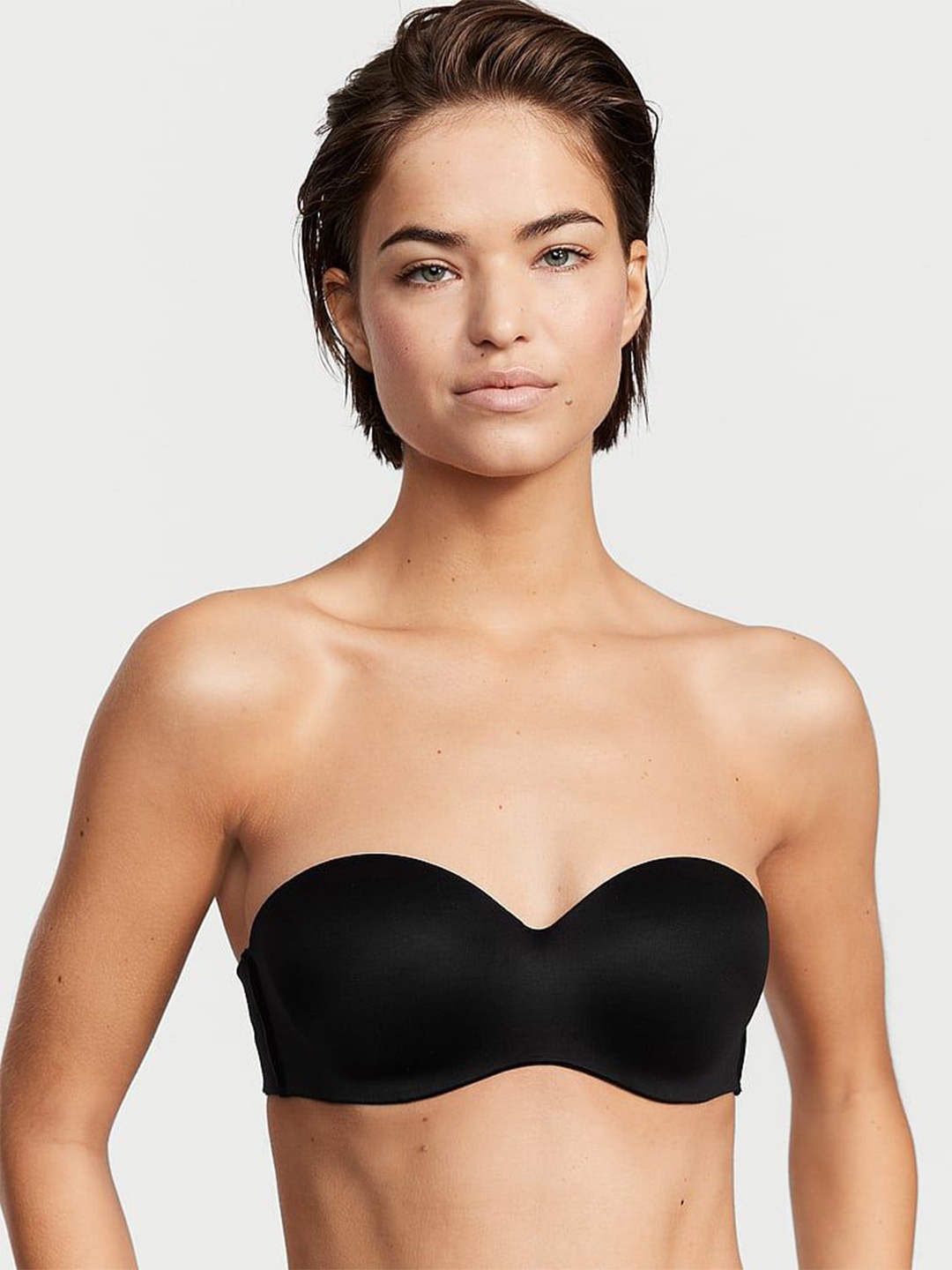 

Victoria's Secret Medium Coverage Underwired Lightly Padded Strapless Bra, Black