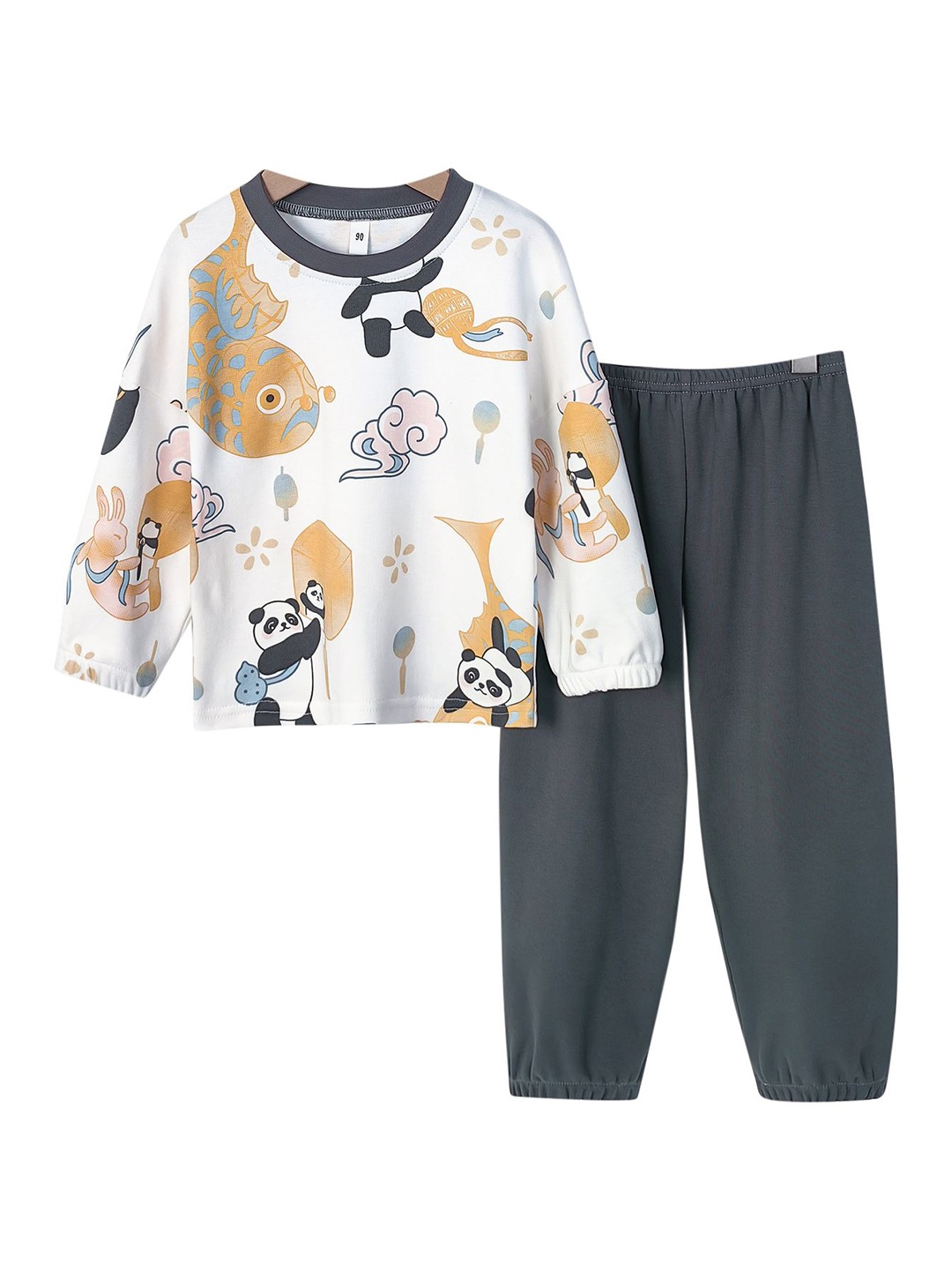 

StyleCast x Revolte Boys Printed T-shirt with Pyjamas, Grey