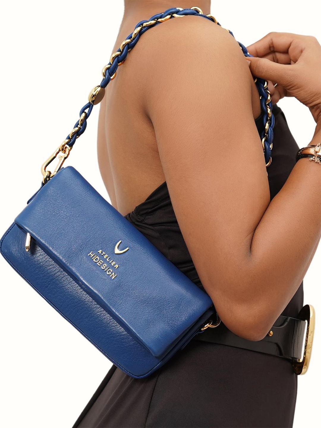 

Hidesign Atelier Leather Sling Bag, Blue