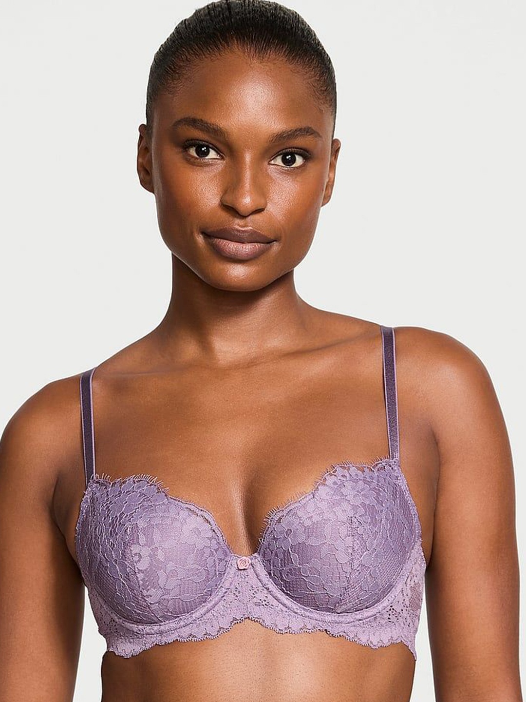 

Victoria's Secret Medium Coverage Underwired Lightly Padded Push-Up Bra, Purple