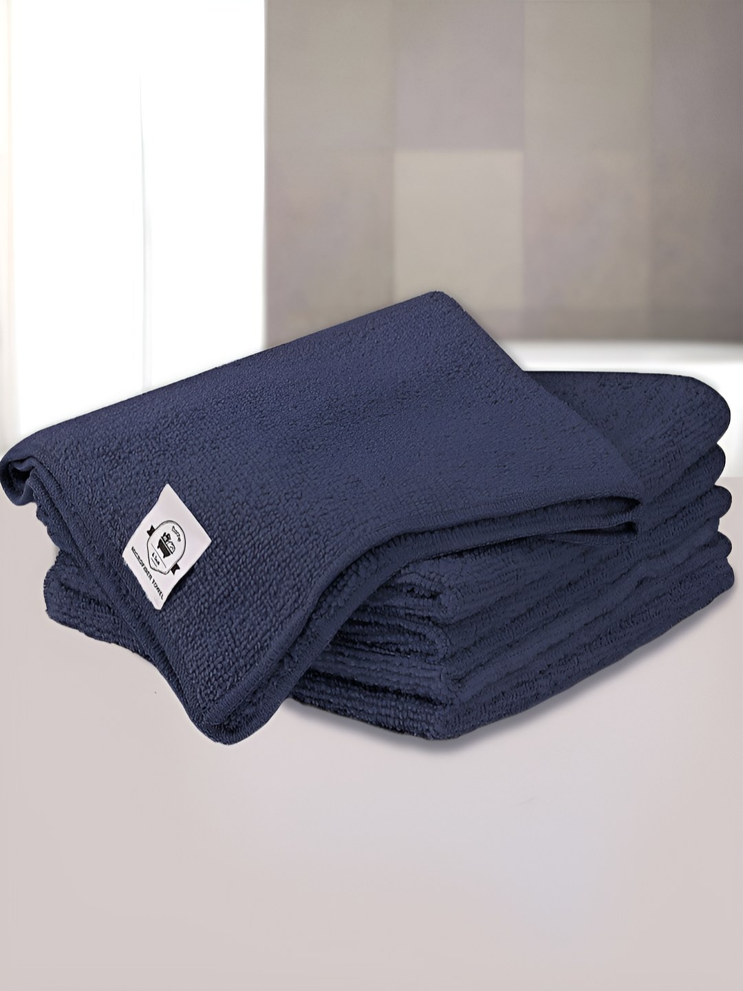 

LUXEHOME INTERNATIONAL Navy Blue 5 Pieces Microfiber Cleaning Cloths